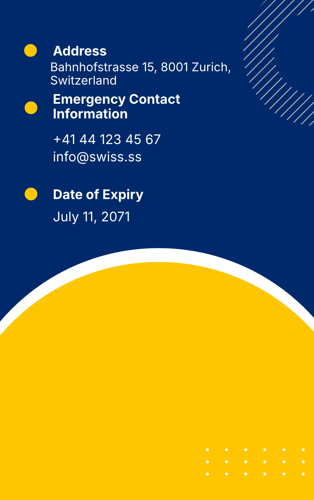 Free Swiss ID Card Template to Edit Online