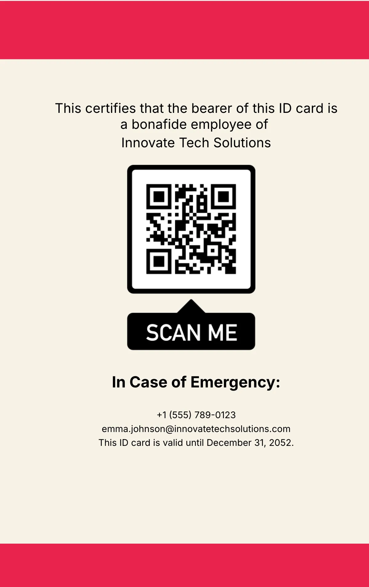 Free Yellovero ID Card Template to Edit Online