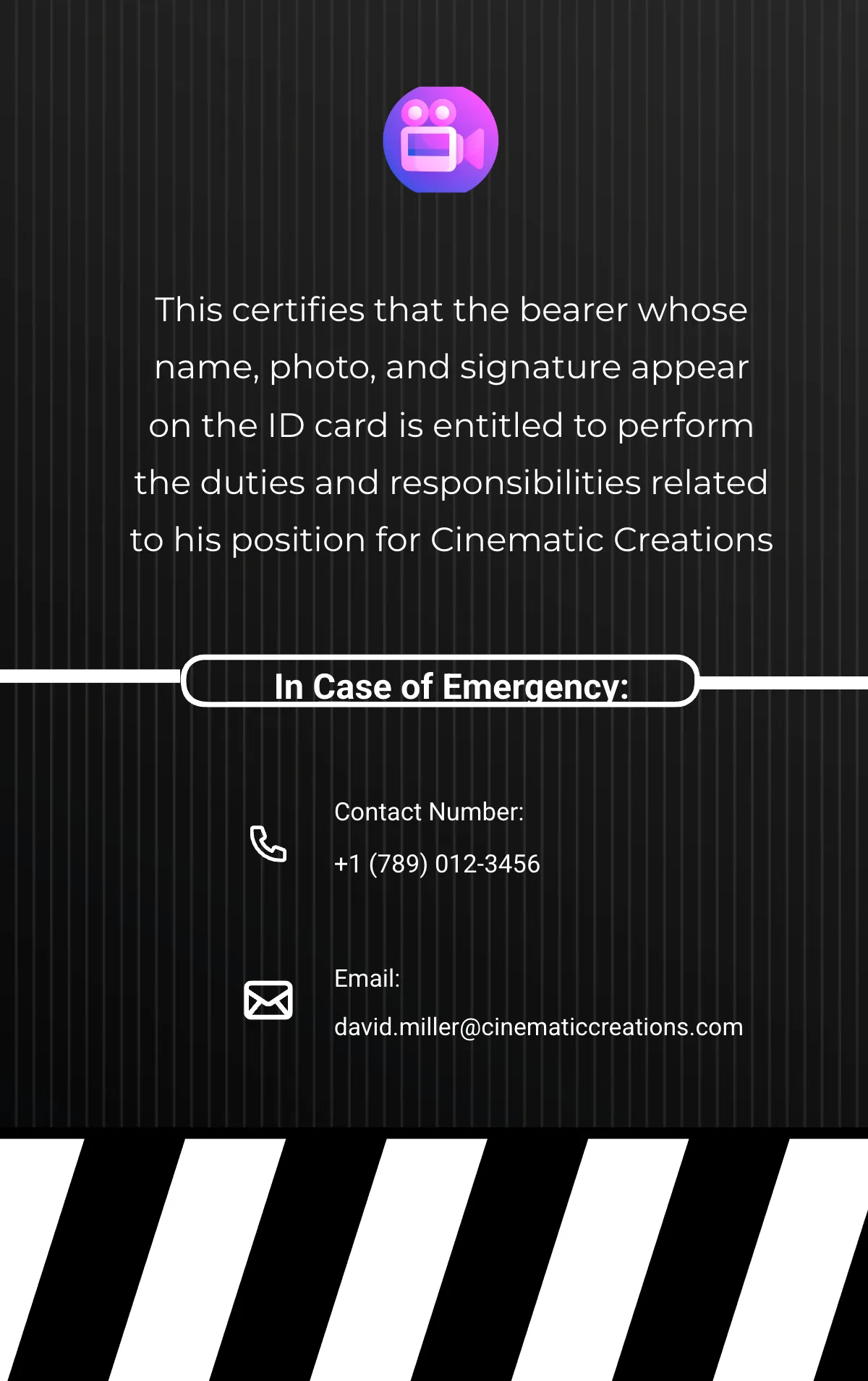 Free Videographer ID Card Template to Edit Online
