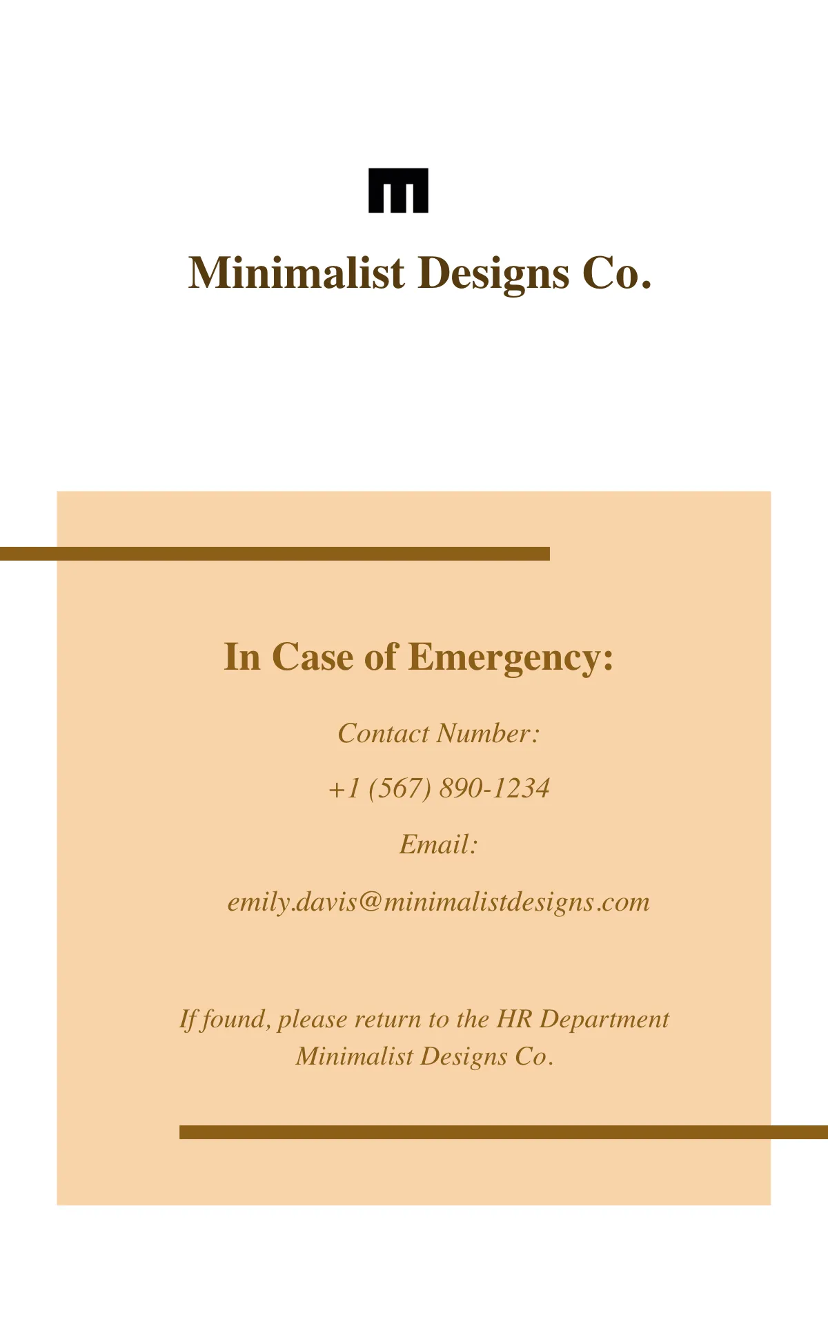 Free Minimalist ID Card Template to Edit Online