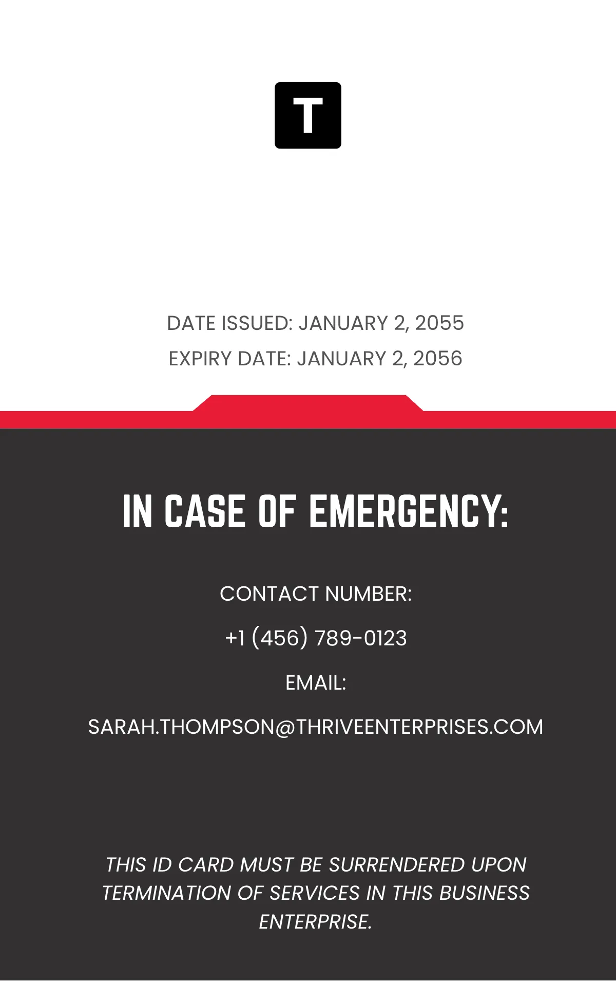 Free Business Enterprise ID Card Template to Edit Online