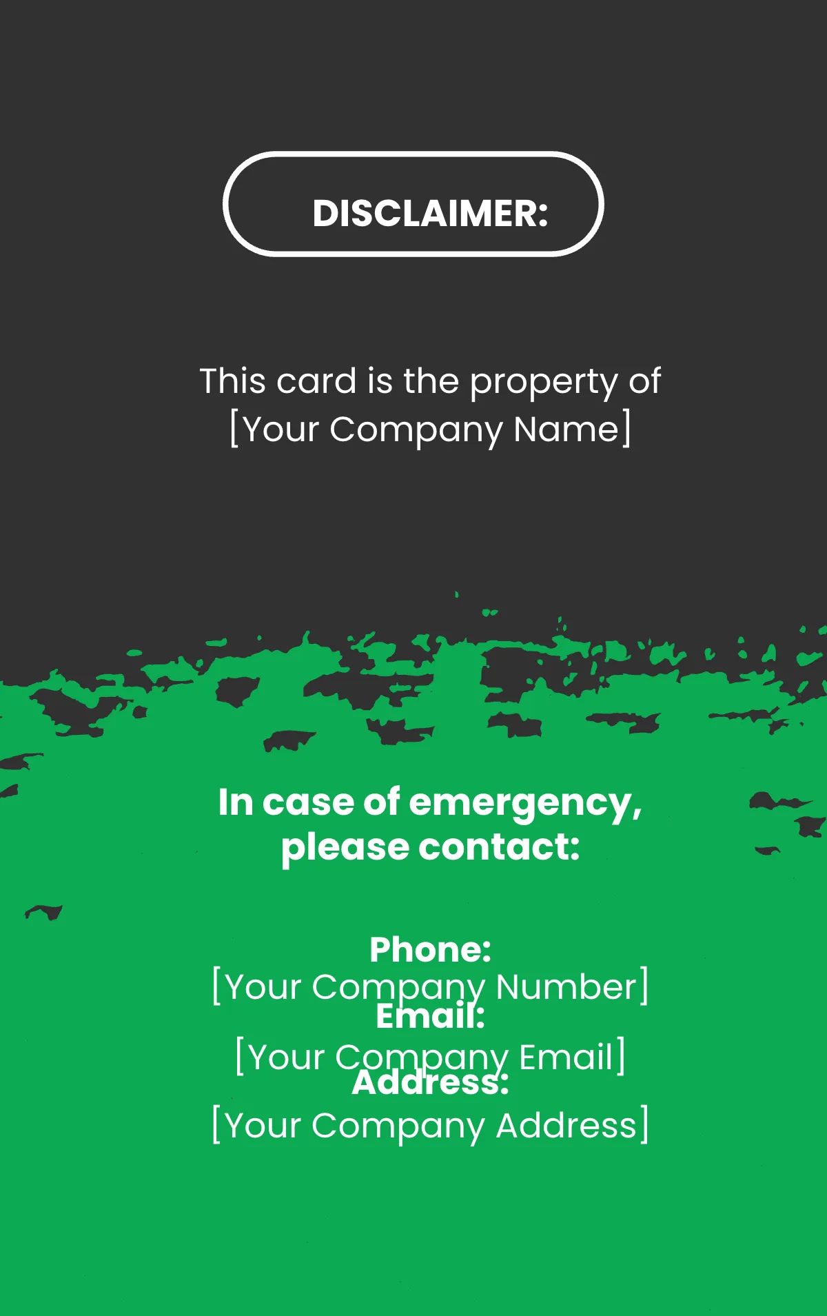 Free Grunge ID Card Template to Edit Online