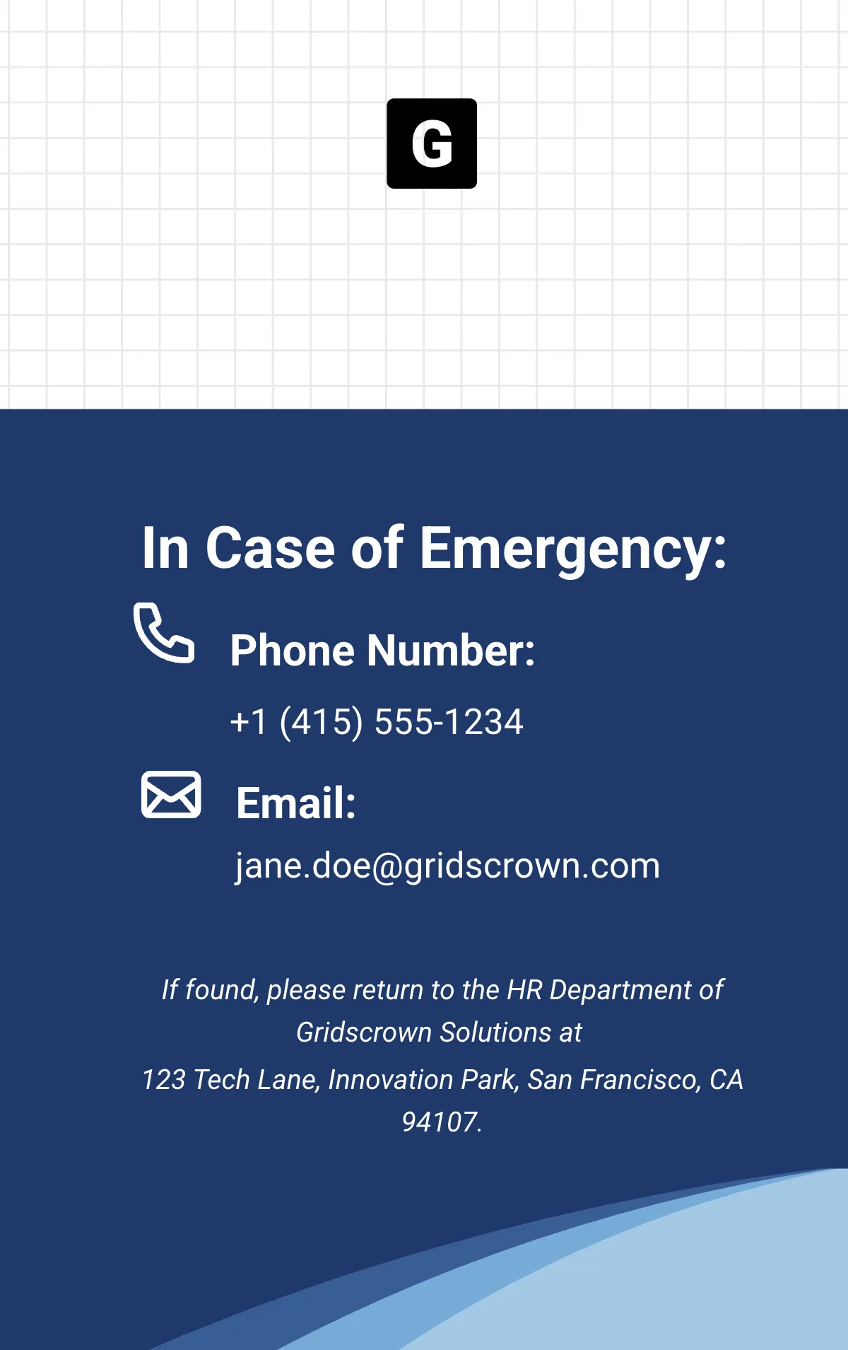 Free Gridscrown ID Card Template to Edit Online