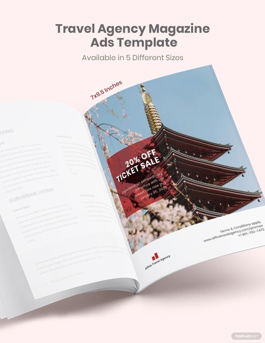 Travel Agency Magazine Ads Template