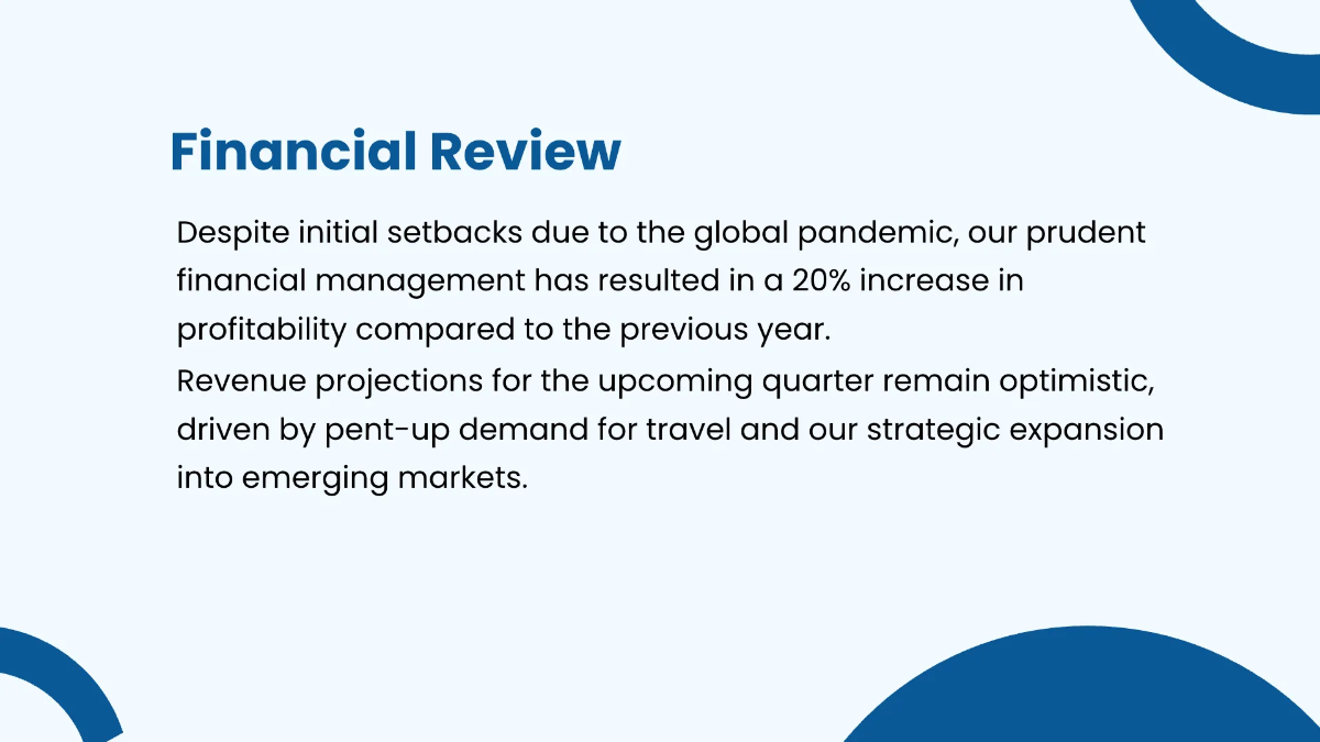 Free Travel Agency Agenda Presentation Template to Edit Online