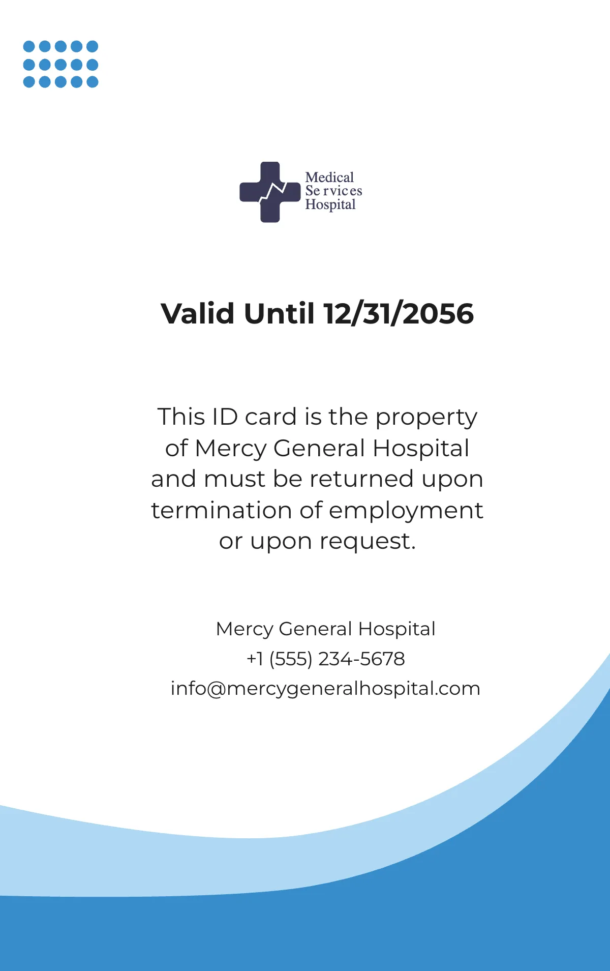 Free Hospital Cleaner ID Card Template to Edit Online