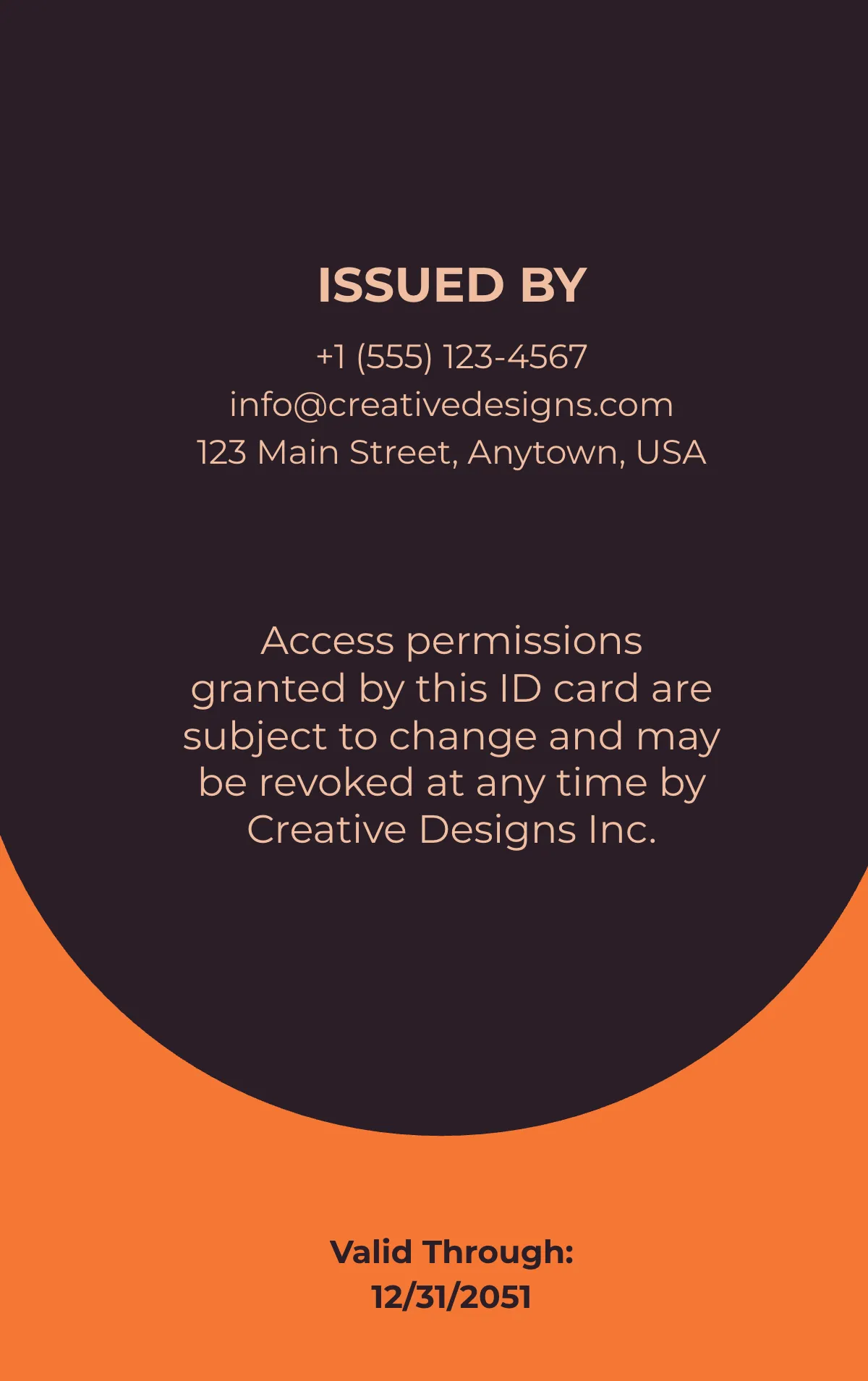 Free Production Artist ID Card Template to Edit Online