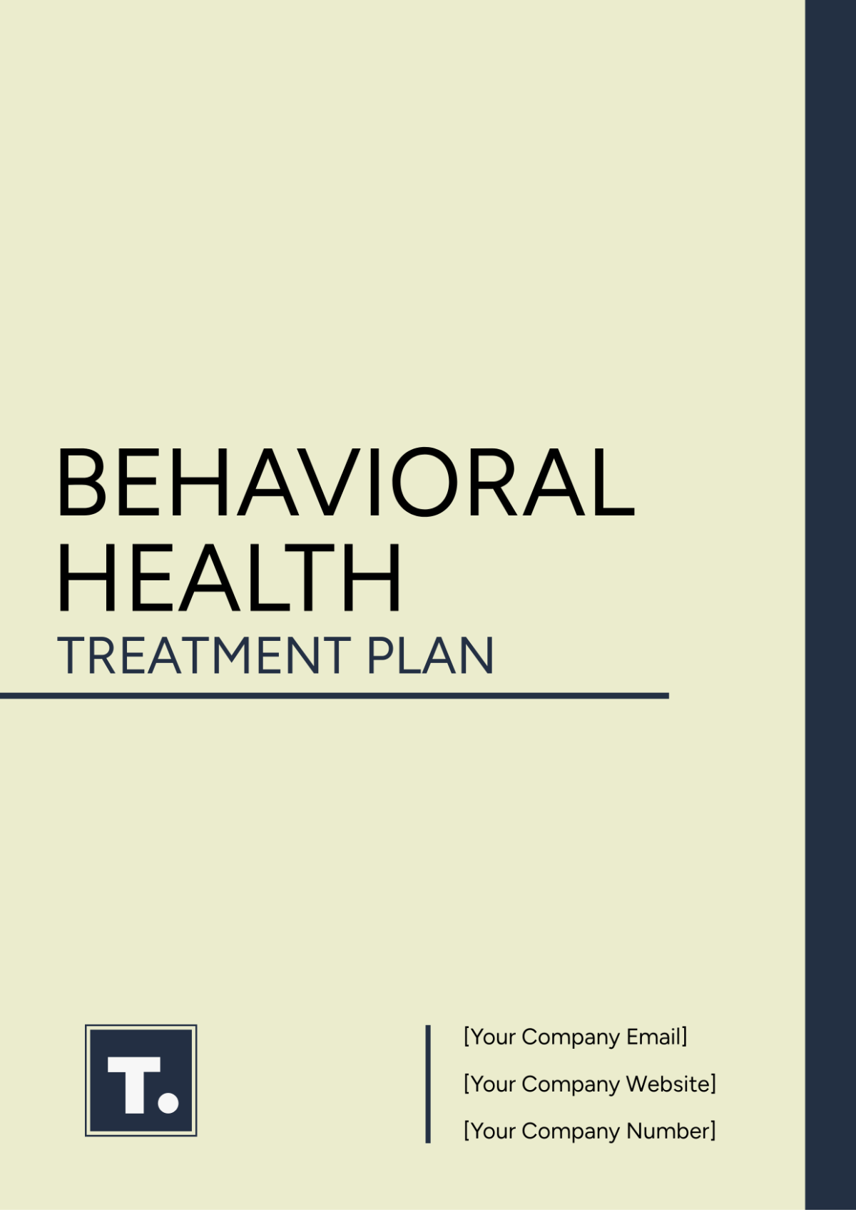 Behavioral Health Treatment Plan Template - Edit Online & Download