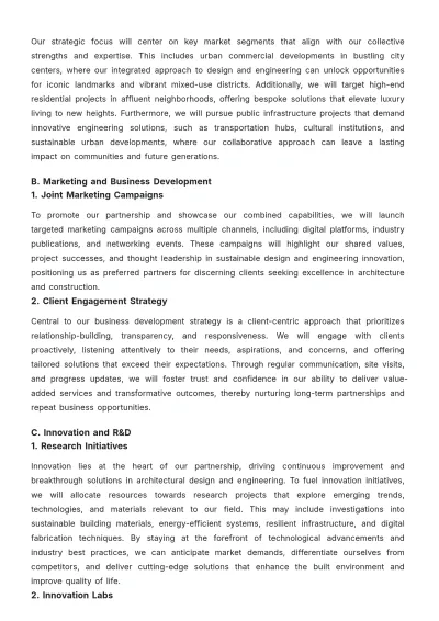 Free Architecture Partnership Proposal Template to Edit Online