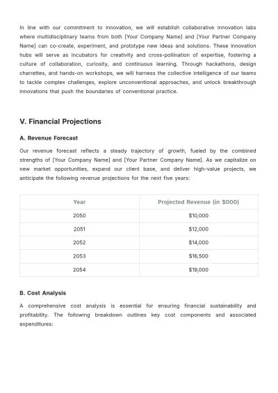 Free Architecture Partnership Proposal Template to Edit Online