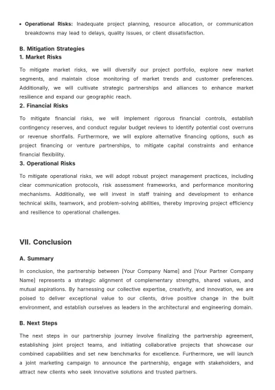 Free Architecture Partnership Proposal Template to Edit Online