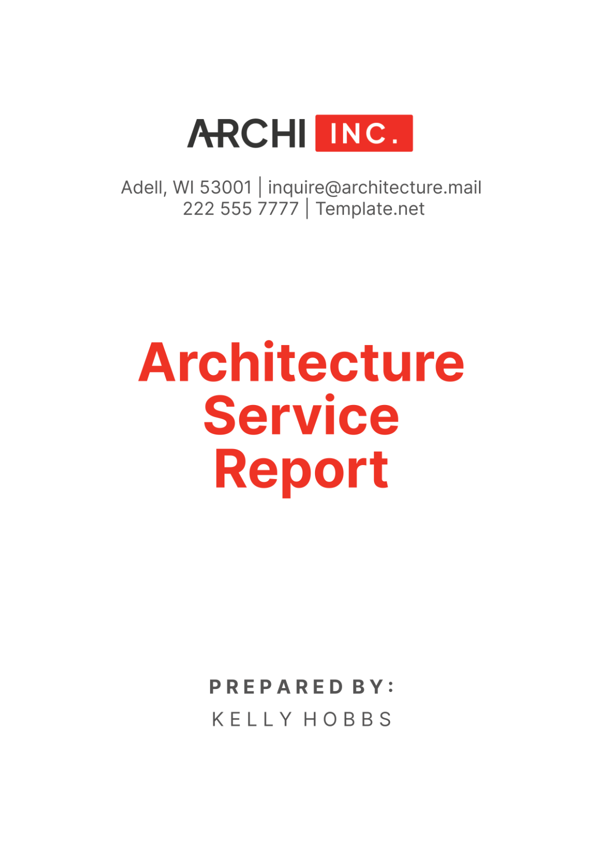 Architecture Service Report Template - Edit Online & Download