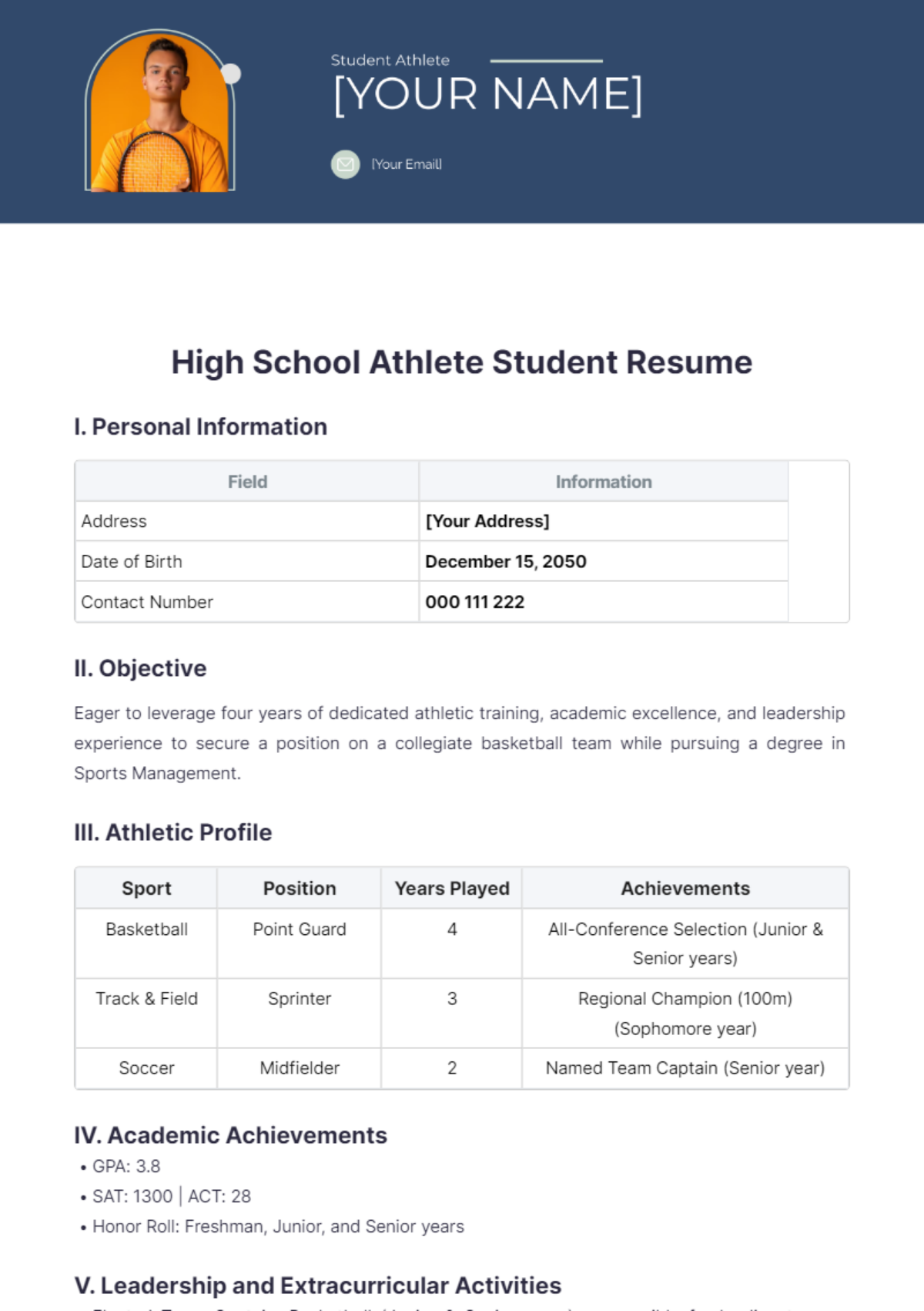 Free High School Resume Templates To Edit Online And Download