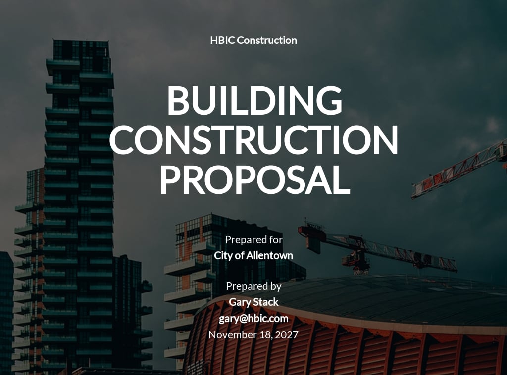 construction project proposal presentation