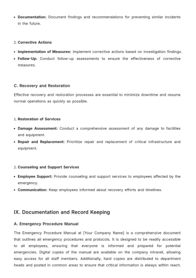 Free Architecture Emergency Procedure Template to Edit Online