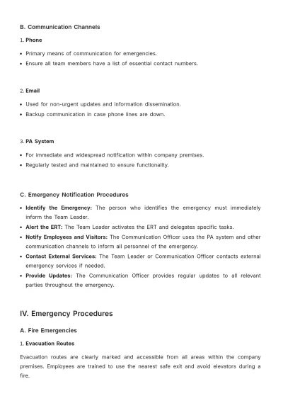 Free Architecture Emergency Procedure Template to Edit Online
