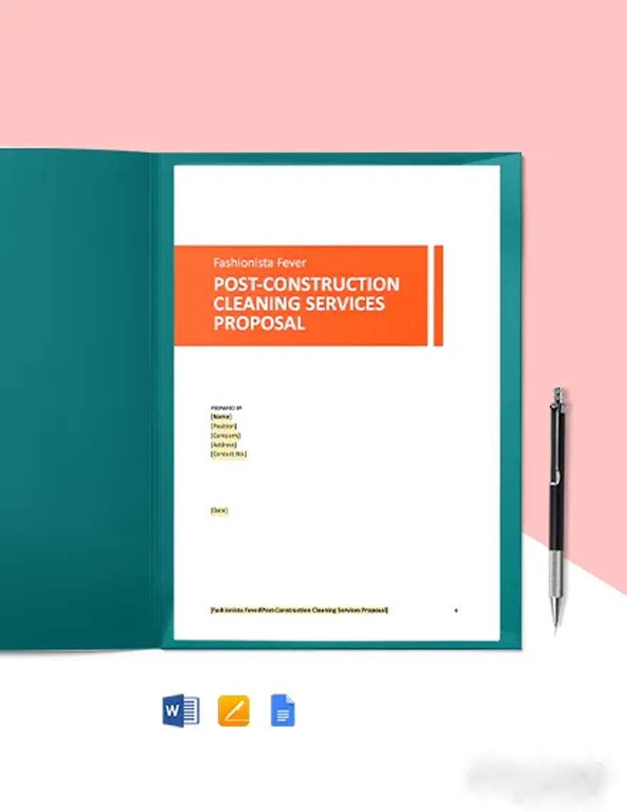 Construction Cleaning Proposal Template