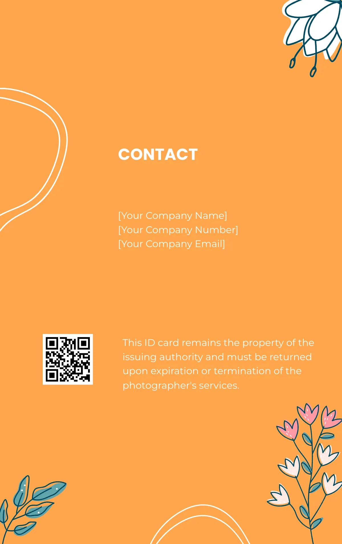 Free Wedding Photographer ID Card Template to Edit Online