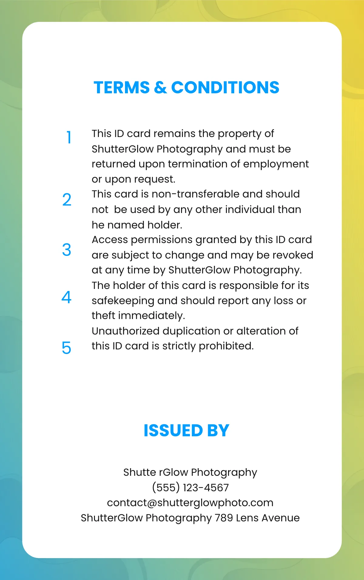 Free Travel Photographer ID Card Template to Edit Online