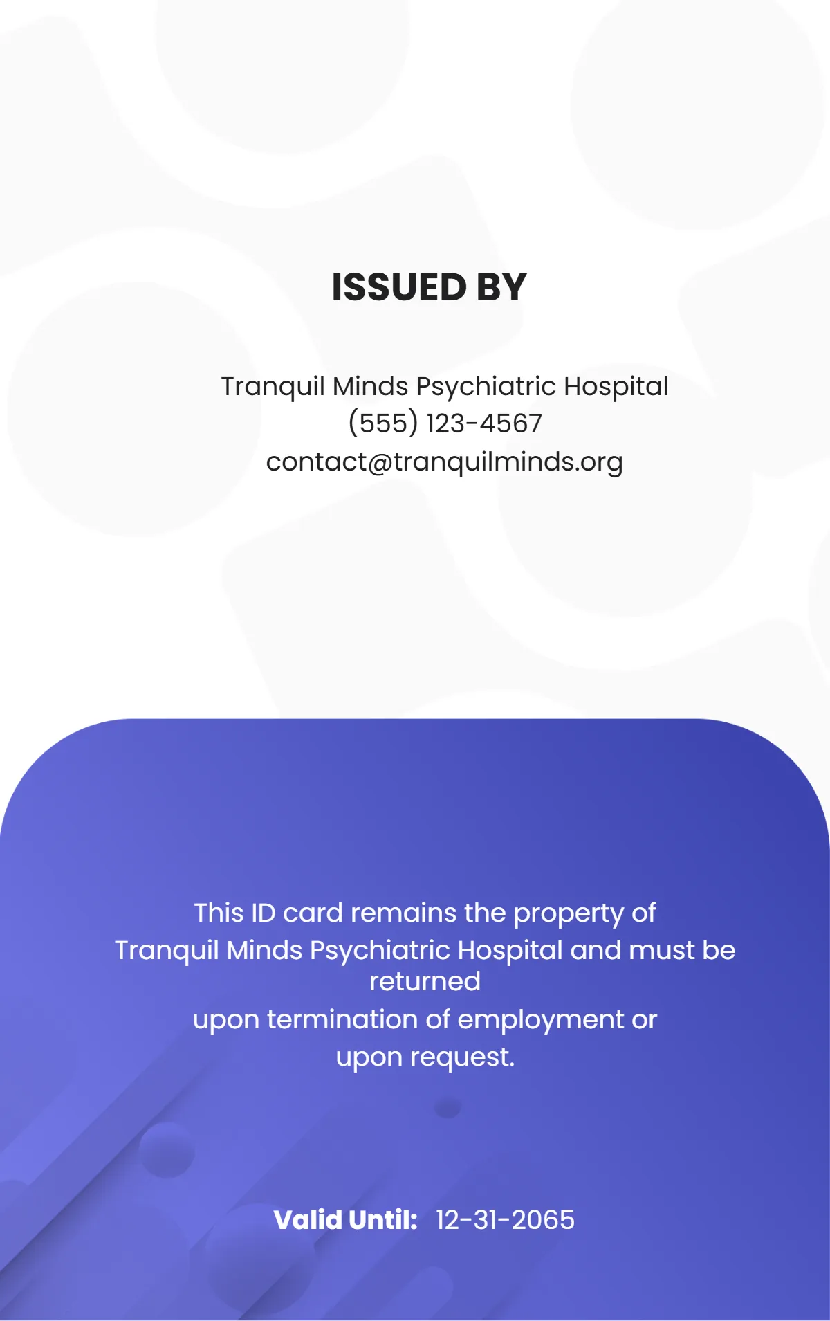 Free Psychiatrist ID Card Template to Edit Online Free Psychiatrist ID Card Template to Edit Online