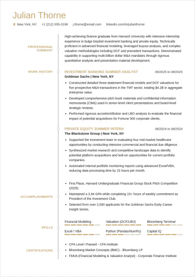 Free Harvard ATS Resume Template, AI Resume Builder