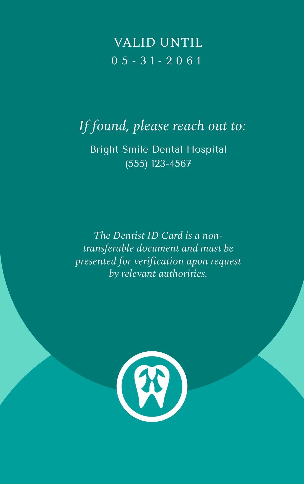Free Dentist ID Card Template to Edit Online