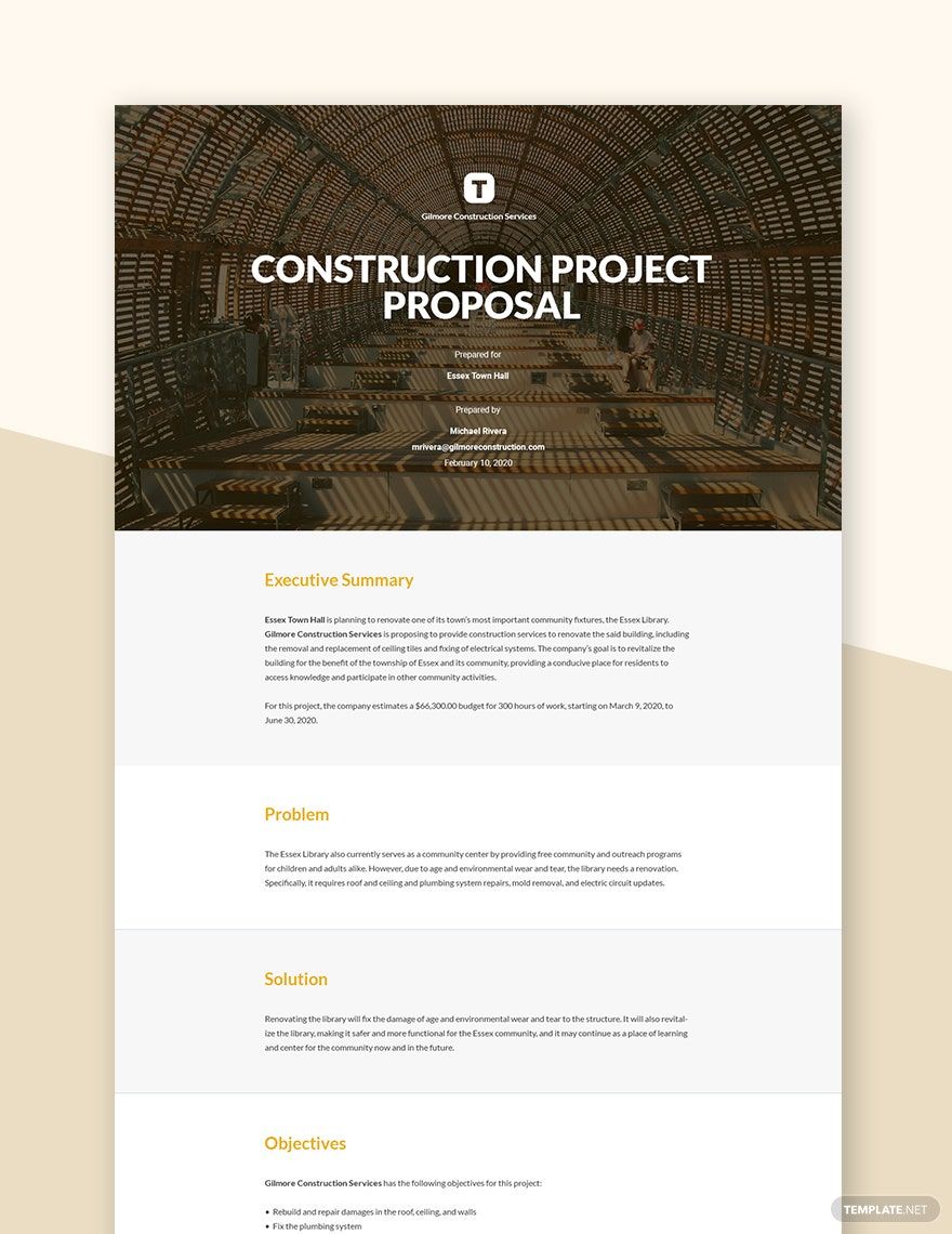 Company Proposal Template Google Docs Word Apple Pages Template net