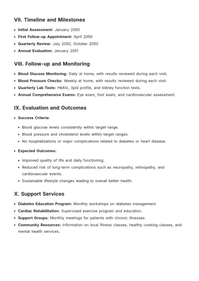 Free Treatment Care Plan Template to Edit Online