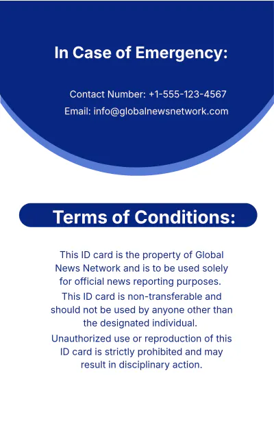 Free Headline News ID Card Template to Edit Online