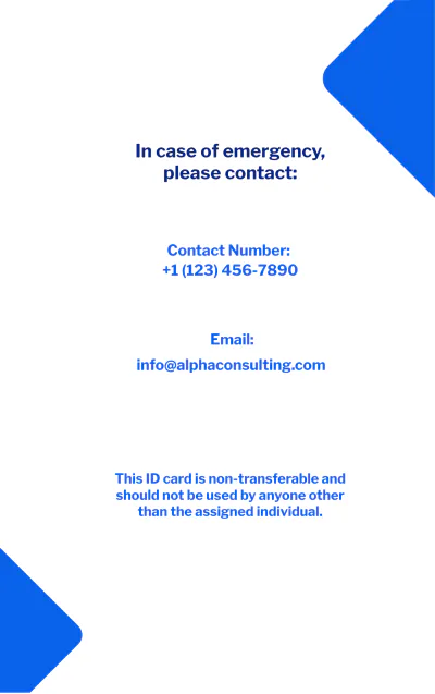 Free Consultant Manager ID Card Template to Edit Online