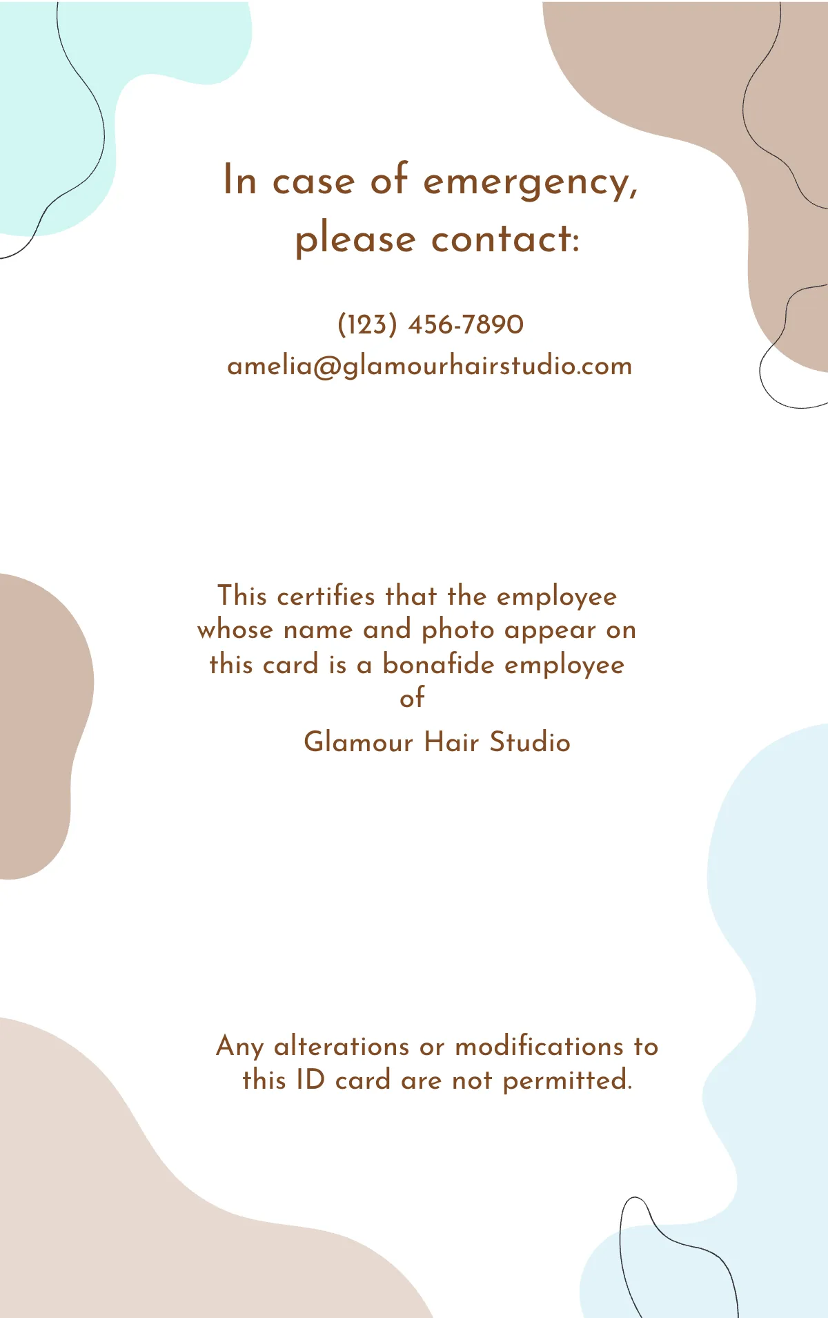 Free Pastel ID Card Template to Edit Online