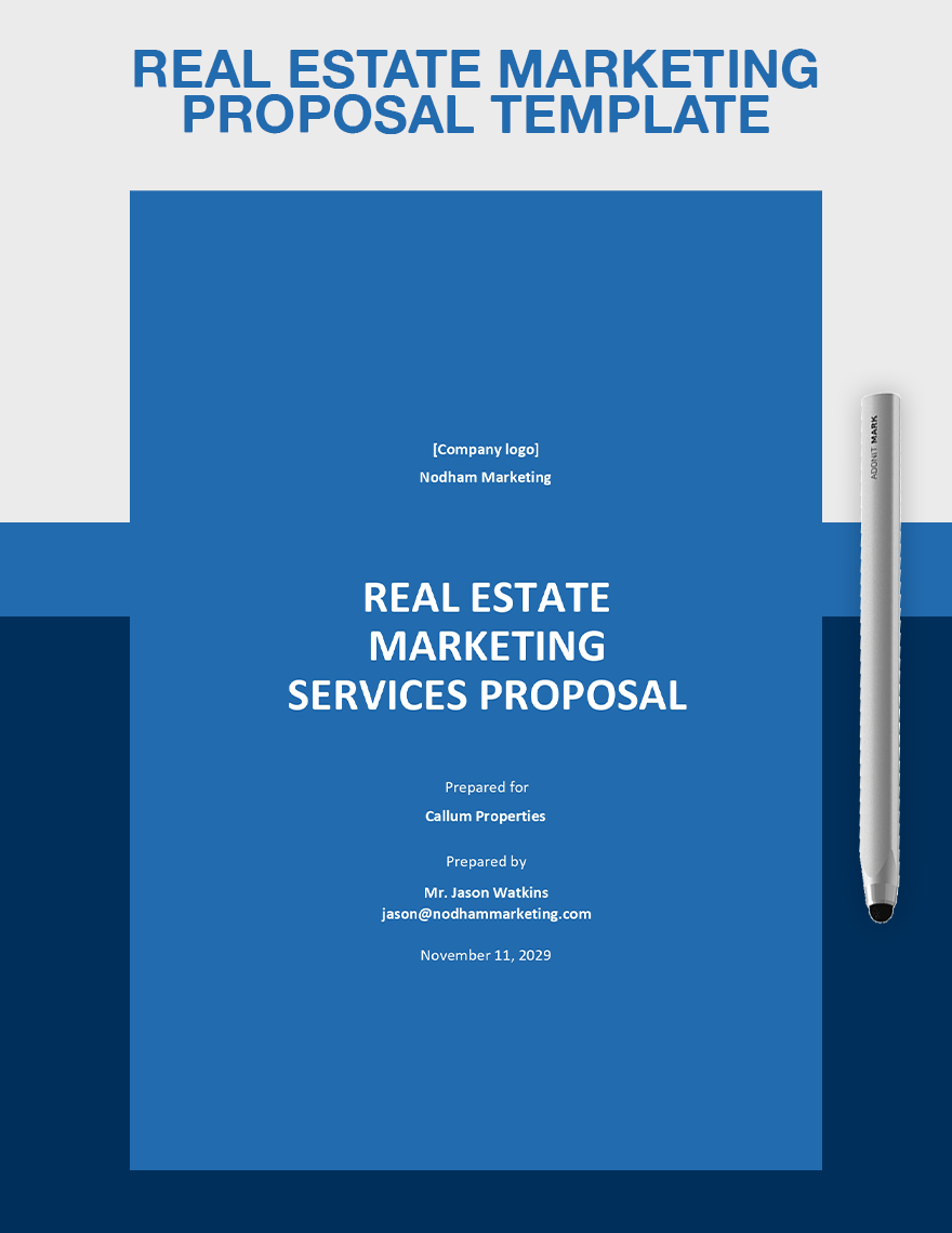 Real Estate Marketing Proposal Template