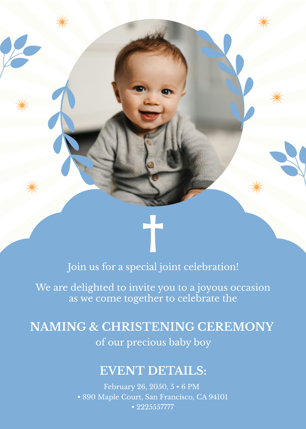 Naming Ceremony Invitation For Joint Celebrations