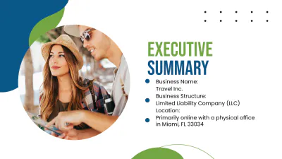 Free Travel Agency Business Presentation Template to Edit Online