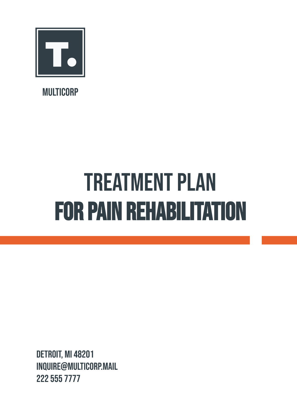 Treatment Plan For Pain Rehabilitation Template - Edit Online & Download