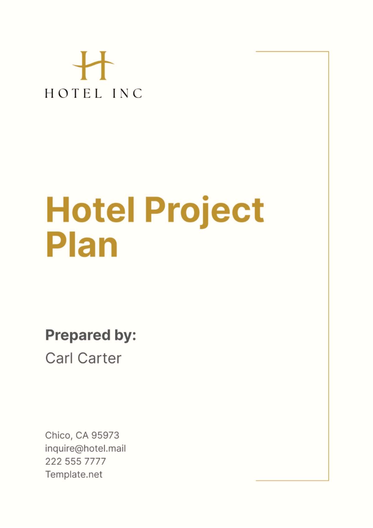 Hotel Project Plan Template - Edit Online & Download