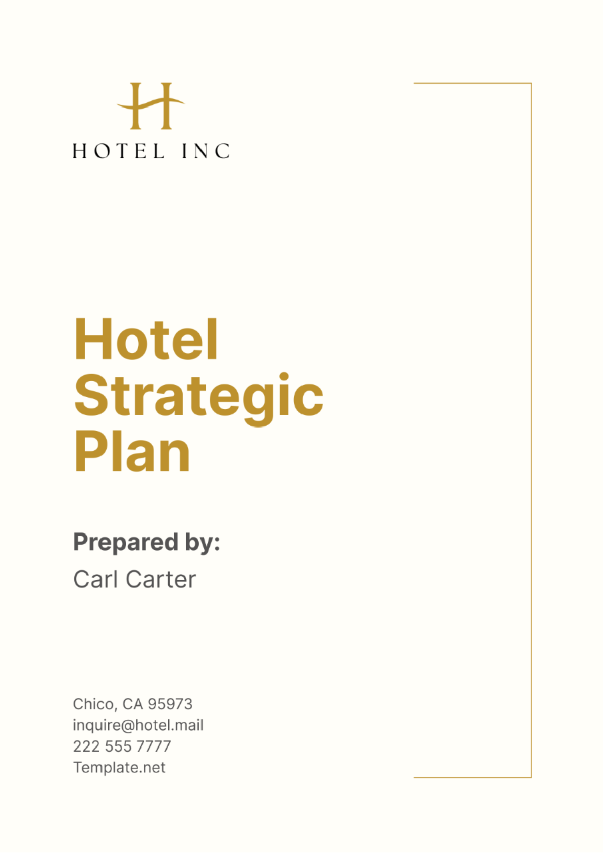 Hotel Strategic Plan Template - Edit Online & Download