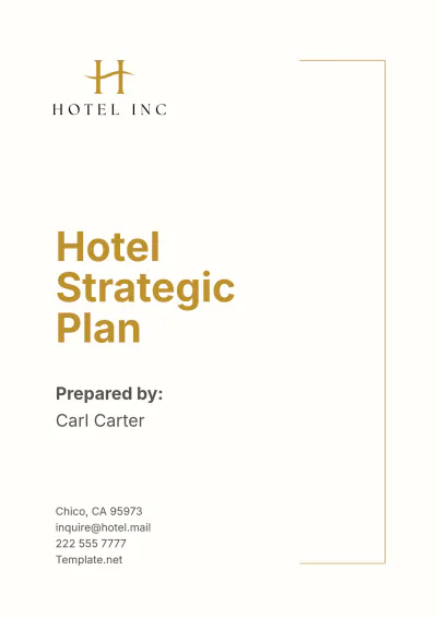 Free Hotel Strategic Plan Template to Edit Online