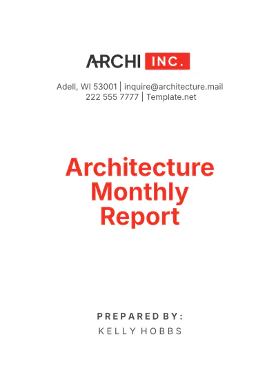 Free Architecture Monthly Report Template to Edit Online