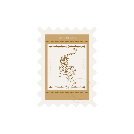 Vintage Postage Stamp Element