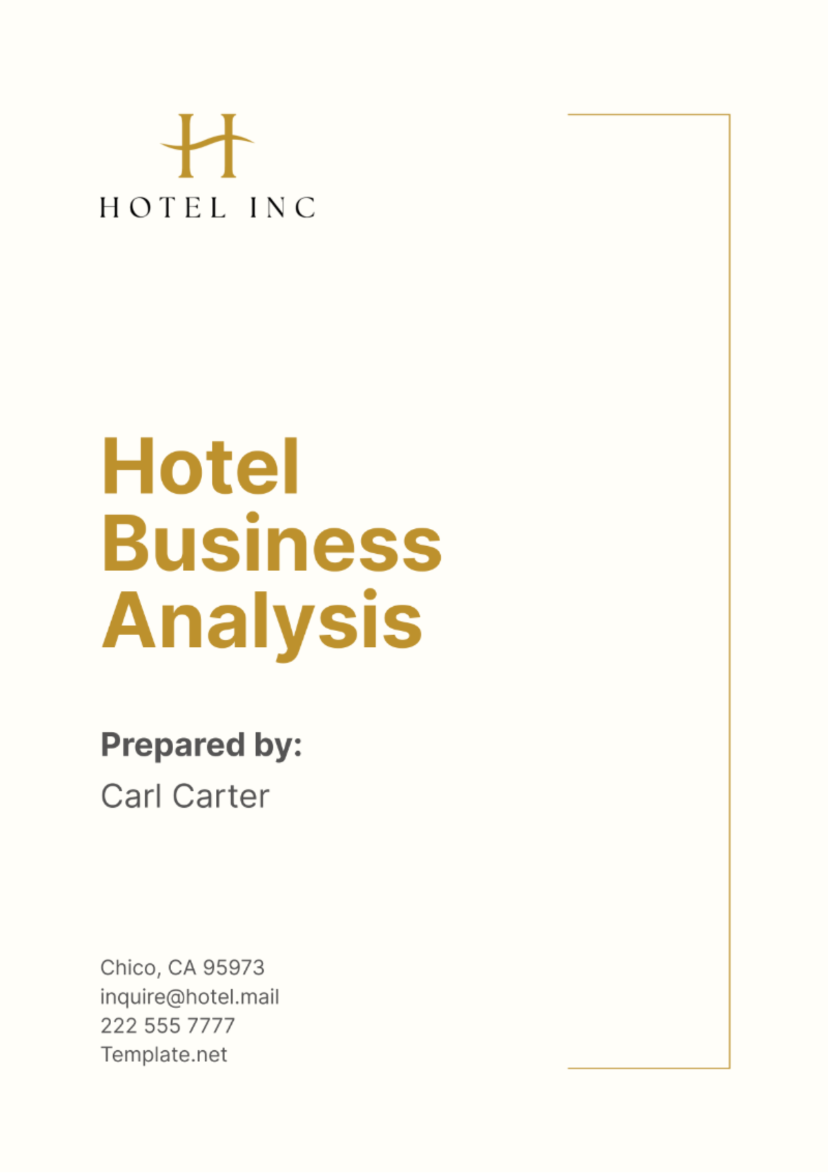 Hotel Business Analysis Template - Edit Online & Download