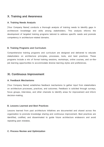 Free Architecture Policy and Procedure Template to Edit Online