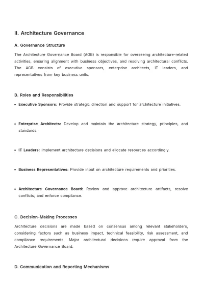 Free Architecture Policy and Procedure Template to Edit Online