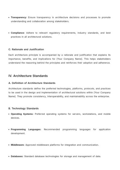 Free Architecture Policy and Procedure Template to Edit Online