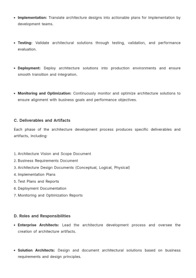 Free Architecture Policy and Procedure Template to Edit Online