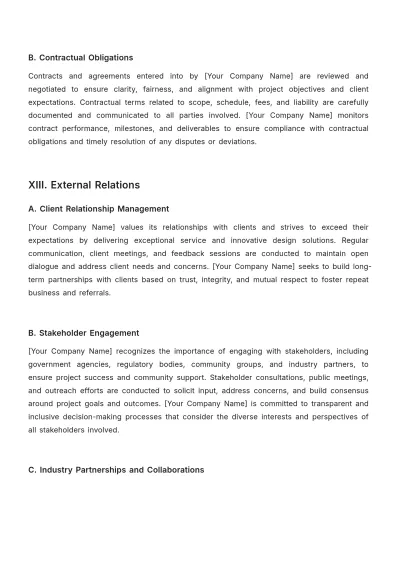 Free Architecture Company Procedure Template to Edit Online