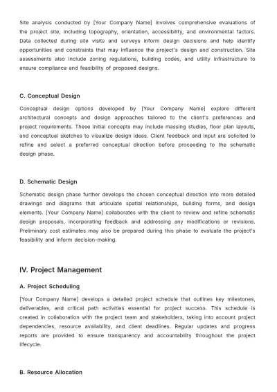 Free Architecture Company Procedure Template to Edit Online