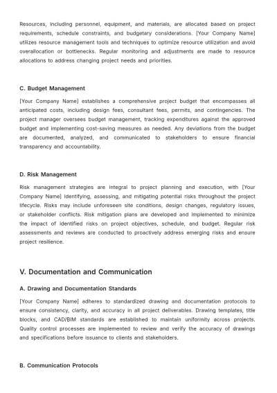 Free Architecture Company Procedure Template to Edit Online