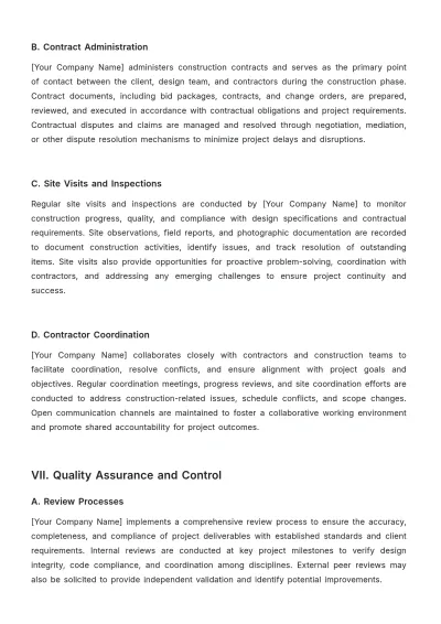 Free Architecture Company Procedure Template to Edit Online