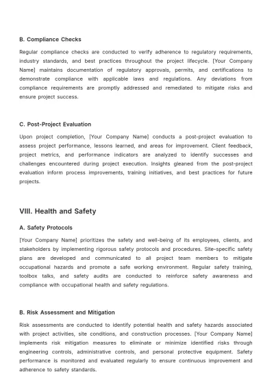 Free Architecture Company Procedure Template to Edit Online